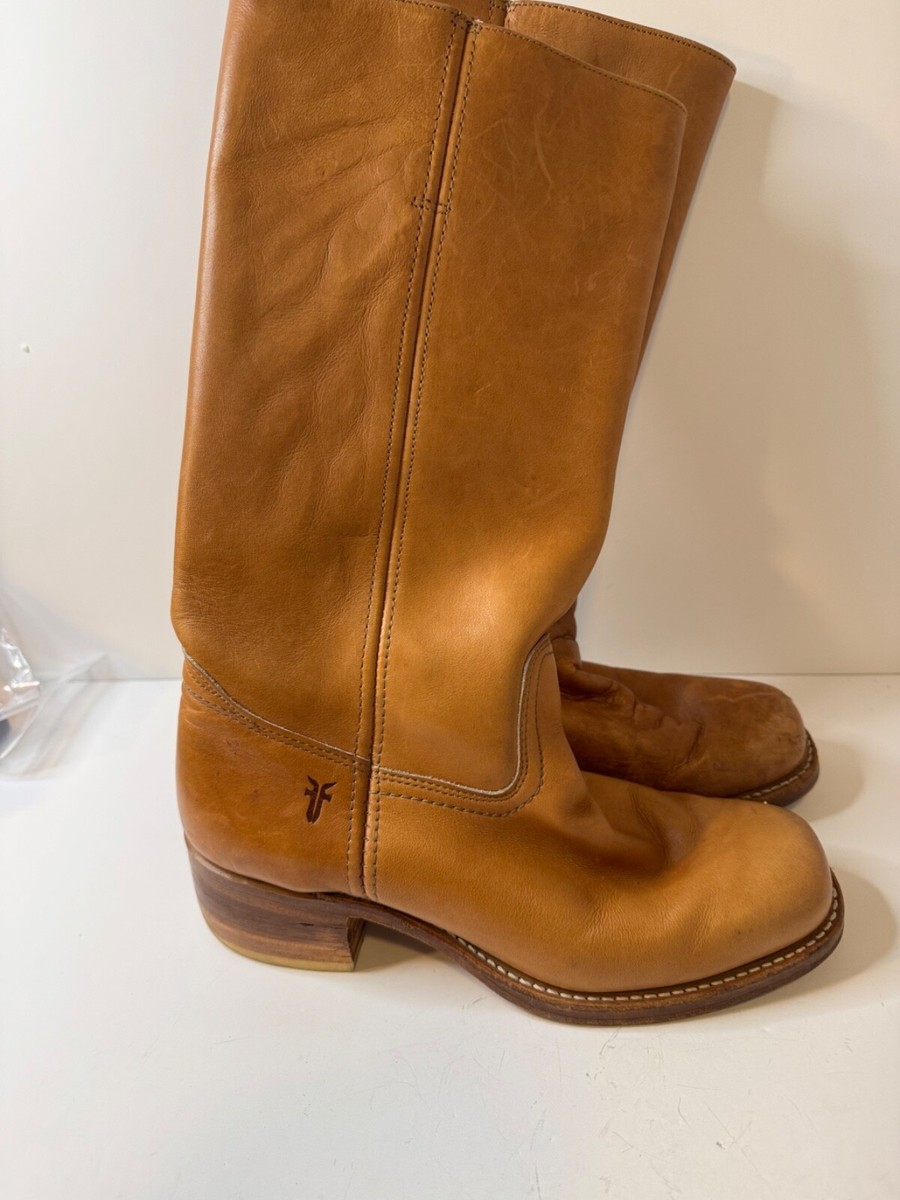 Frye Campus Brown Leather Tall Boots Men display picture 3