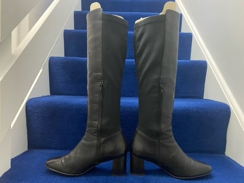 LK Bennett knee high leather boots mid heel, 7 40 - Picture 10 of 10