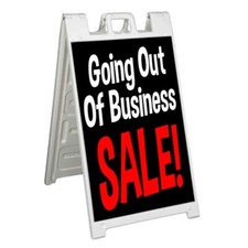 GOING OUT OF BUSINESS SALE Signicade 24x36 Aframe Sidewalk Sign Banner Decal