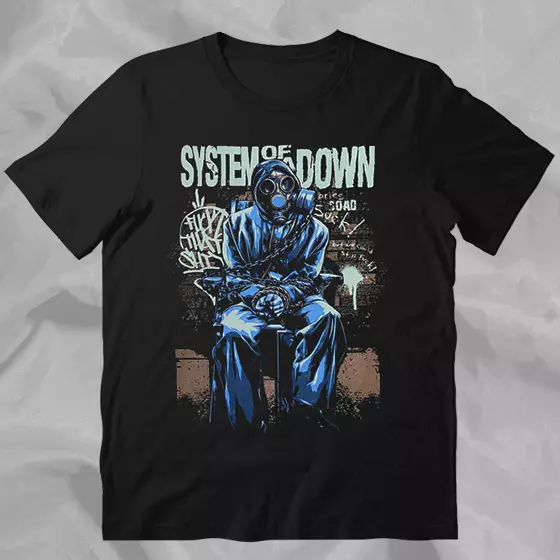 System Of A Down Heavy Metal Rare Black T Shirt