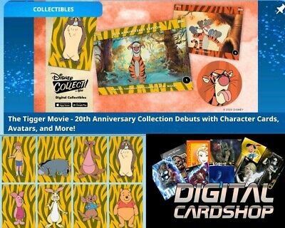 Topps Disney Collect Tigger Movie 20th Anniversary Collection 8 Card Set Award 