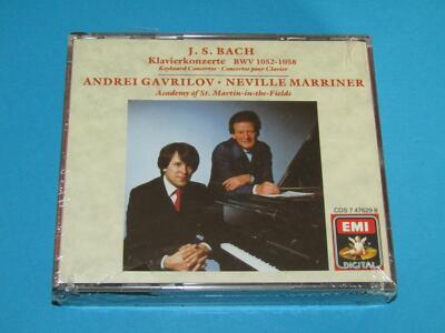 Andrei Gavrilov, Marriner / Bach: Klavierkonzerte (UK 1987 EMI) 2 CD-Set OVP