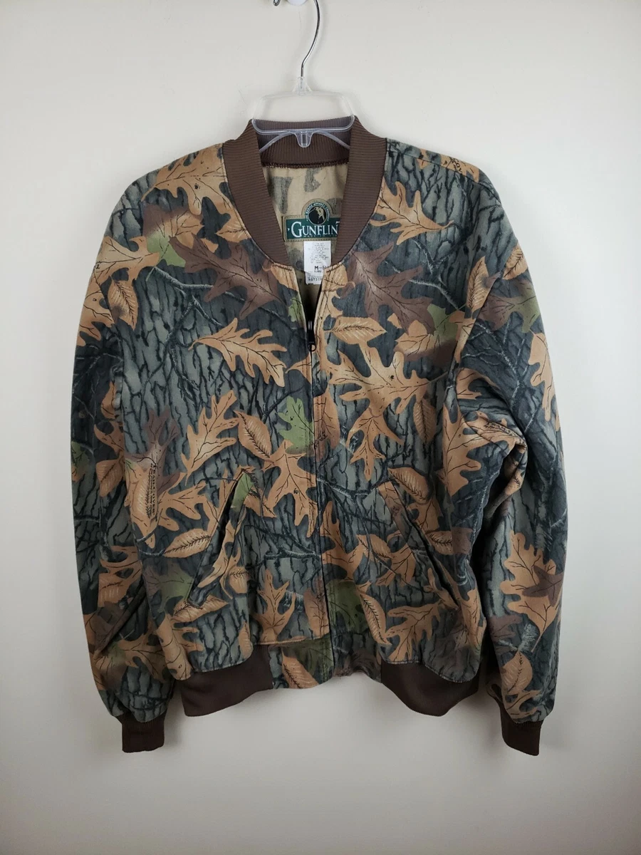 Gun Flint Berne Camouflage Jacket sz M Trail Cover USA Vtg front