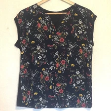 Papermoon Stitch Fix Women's Blouse Top Size Small Floral V Neck Cottagecore EUC