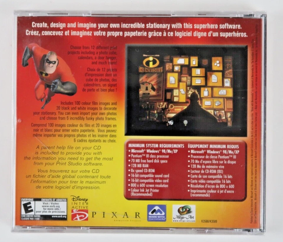 THE INCREDIBLES PC CD-ROM Print Studio, Make 12 Different Projects New Software - Image 2 of 2