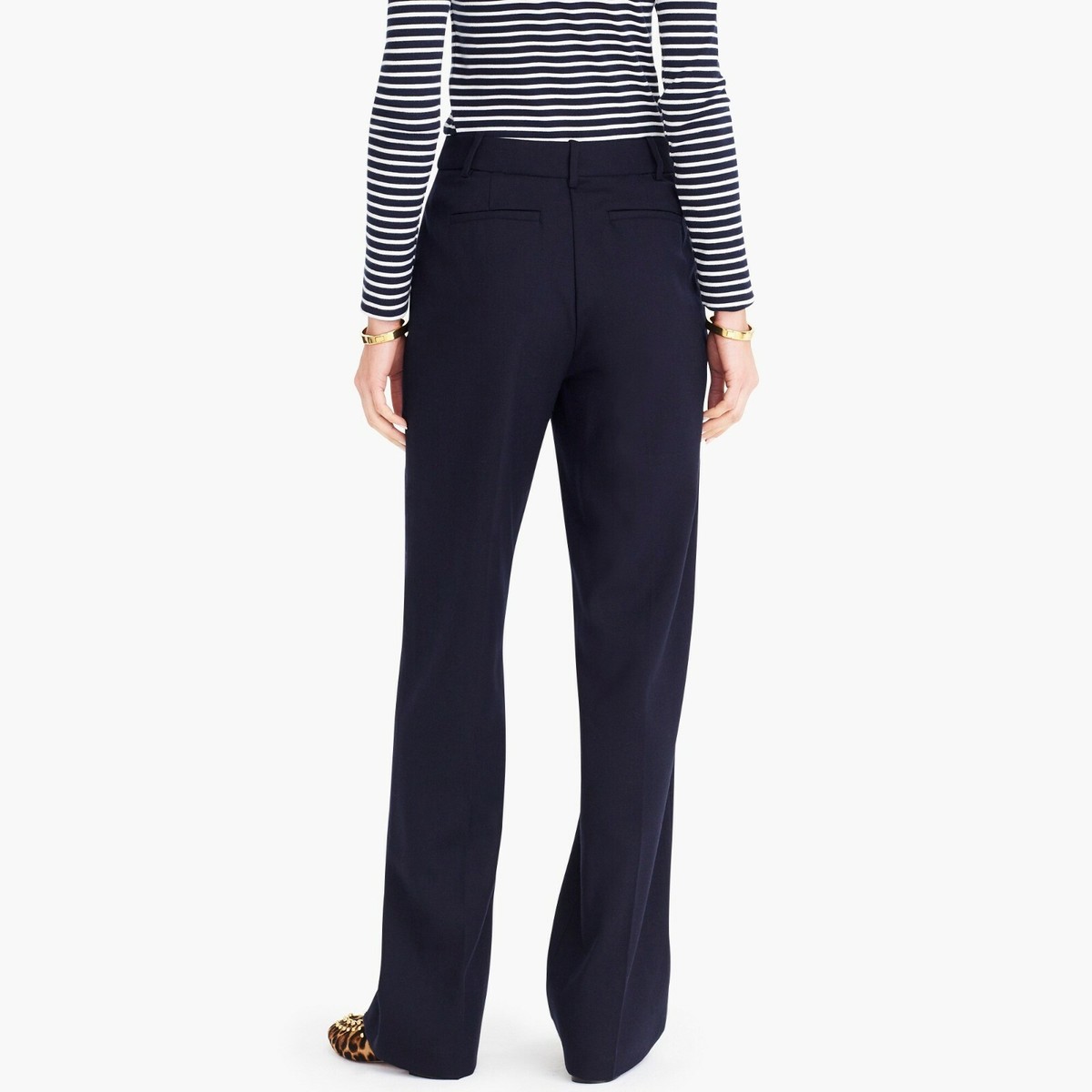 NWT Womens J. Crew 365 Navy or Black Wool Flannel Full-Length  display picture 1