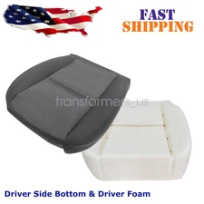 Driver Bottom Cloth Seat Cover Black+Driver Foam For 2007-2013 2014 Chevy Tahoe