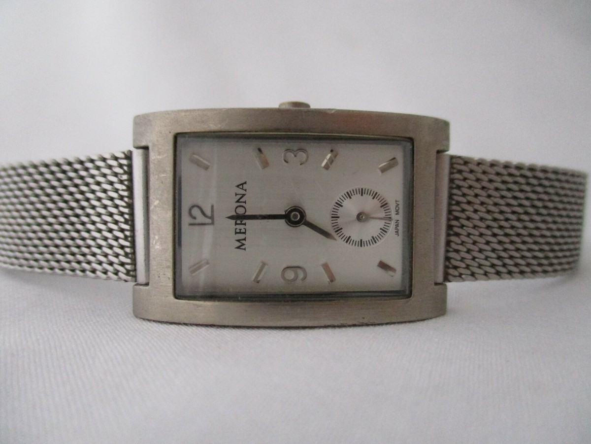 Merona Silver Tone Quartz Analog Watch Tan Canvas Strap NIB $_57.JPG?set_id=880000500F main image 4
