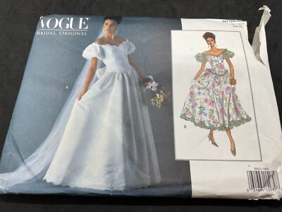 Vogue #2933 Sz 6/8/10 Bridal Original Dress Petticoat dated 1993