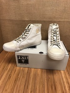 Nuevo Back Zip Off Frye Greene Alta Blanco Lona Zapatillas De Mujer 7.5  Nuevo En Caja | eBay