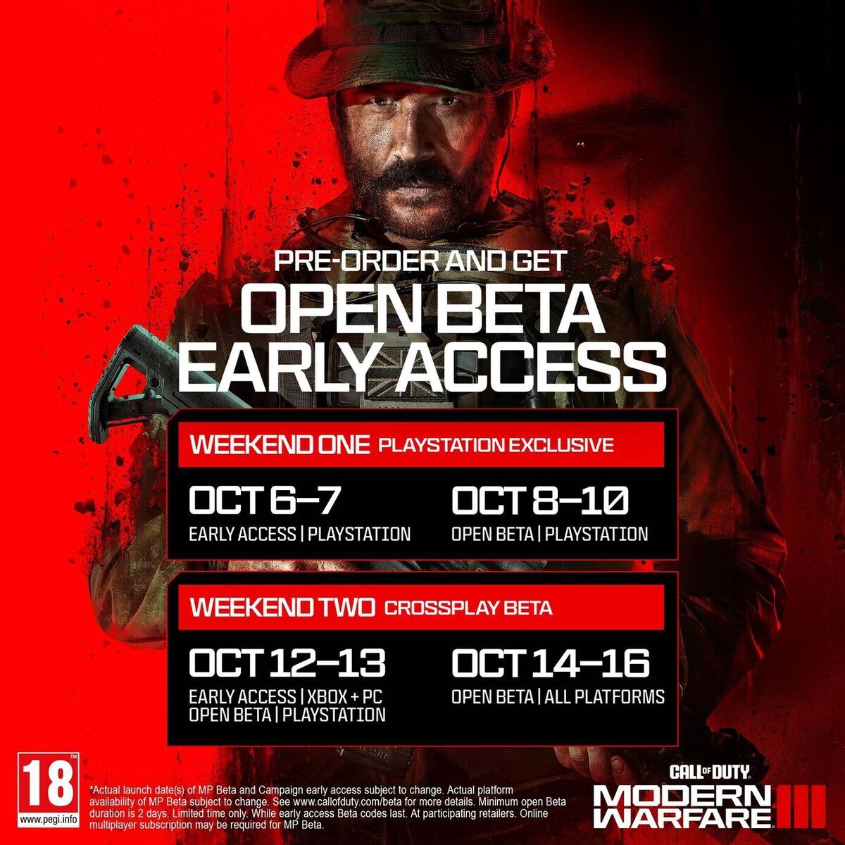 Modern Warfare 3 open beta start time, how to get a MW3 beta code