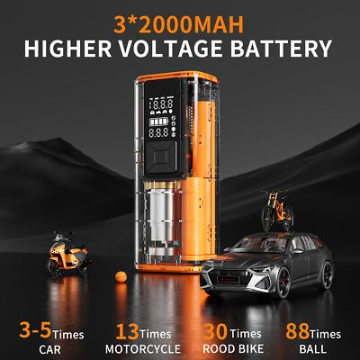 #ad Portable Vehicle Tire Air Pump Perfect for Camping Daily Tire Pressure Top Up $25.88