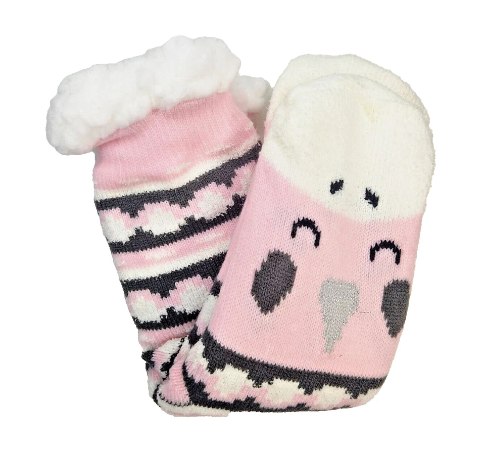 Acogedores Calcetines Peludos Rosa Unicornio Damas Talla 6-8 Medias Largas de Invierno NUEVO Foto 3 de 4