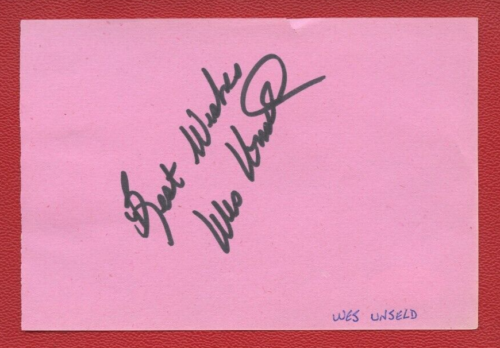 Wes Unseld JSA Authenticated Autographed 4x6" Cut !!! - Picture 1 of 4