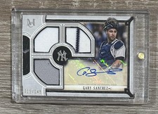 2018 Topps Museum Collection #TRA-GS Gary Sanchez Triple Relic ATO #/149