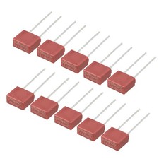 DIP Mounted Miniature Square Slow Blow Micro Fuse T4A 4A 250V Red, 10 Pcs