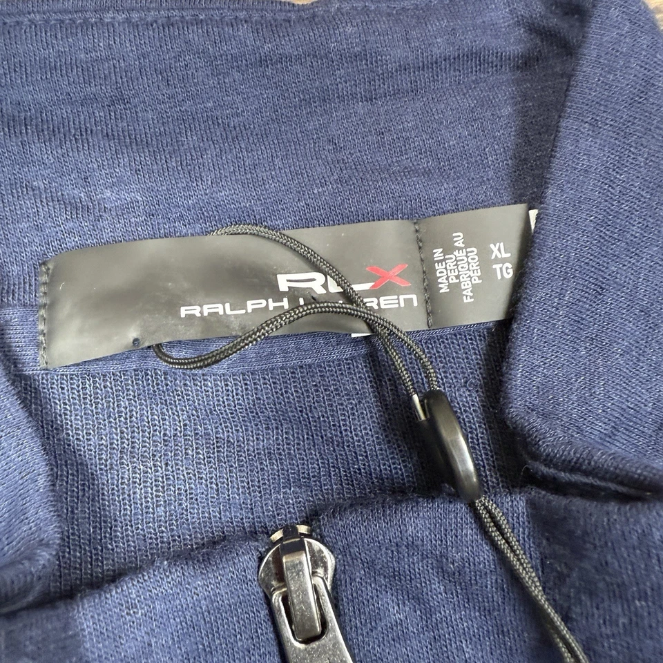 RLX Ralph Lauren Men's Golf Full Zip Jacket Cotton Modal Navy Blue Size XL NWT - Image 3 of 4