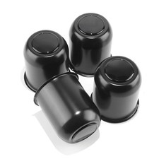 4Pcs 3.74" Push Through Wheel Center Caps 3.74" Hub 4.33"H Matte Black