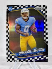 2025 Panini Prizm Omarion Hampton RC #355 Black and White Checkerboard SSP