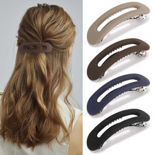 French Barrettes Clips for Thick Thin Fine Hair, Large Matte Hair Slides 4Pcs N