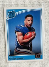 2018 Panini Donruss Rated Rookie Saquon Barkley #306 Giants Football Card. rookie card picture