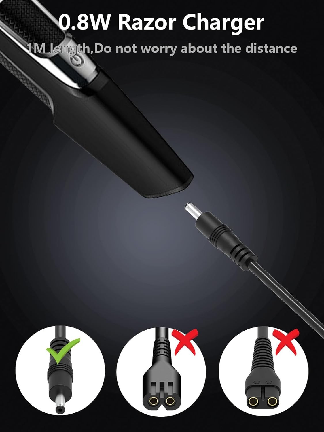 8V Charger for Philips Norelco Beard Trimmer MG3750