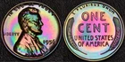 1956 PROOF Lincoln Wheat 1 One Cent MONSTER Rainbow Toning (58-69)