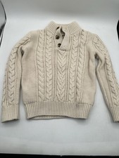 Baby Gap OC Cable Mock Chino Sweater Classic Fall 5YO In Cream