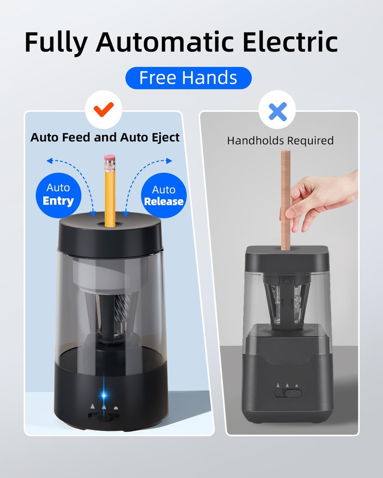 ZMOL Fully Automatic Pencil Sharpener for Classroom, Hands-Free,Battery Opera...