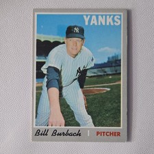 Topps 1970 Bill Burbach #167 New York Yankees Base Set Baseball Card