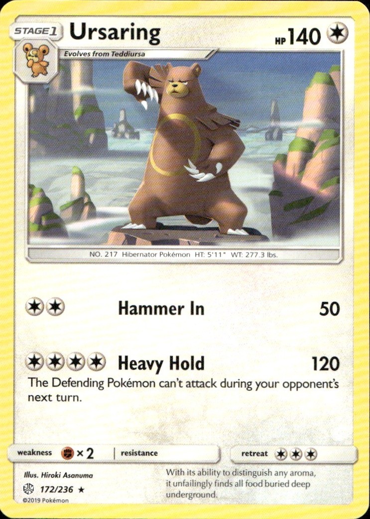 URSARING 172/236 Rare Cosmic Eclipse Pokemon LP A10: 54