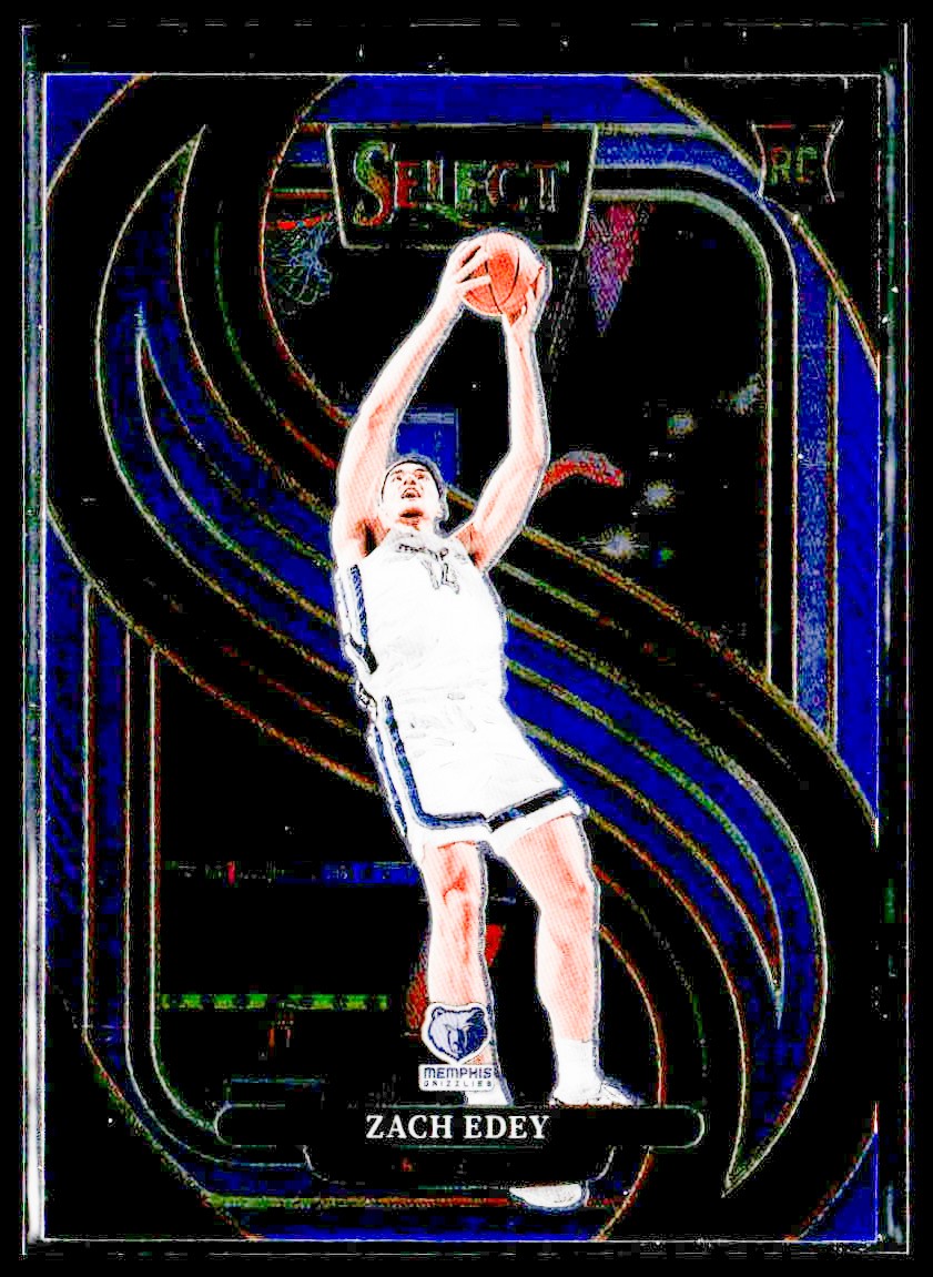 2024-25 Panini Select #192 Zach Edey Blue (Retail) Rookie