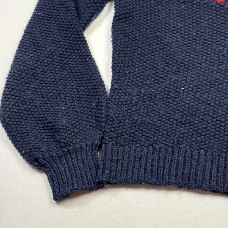J.Crew Sweater Womens Medium Navy Fair Isle Yoke Crewneck Wool Blend Nordic - Image 4 of 4
