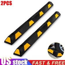 2 PCS 72" Rubber Parking Curb Heavy Duty Parking Lot Stopper Truck Floor Stopper