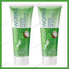 2x Avon Foot Works Cream,Moisturiser, Scrubs,Mask, Exfoliating,Pumice,Clay