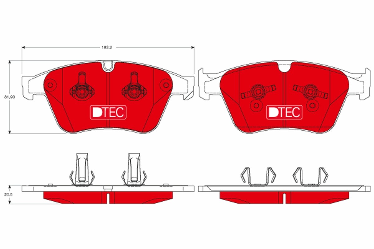 Fits TRW GDB1794DTE BRAKE PAD SET, DISC BRAKE
