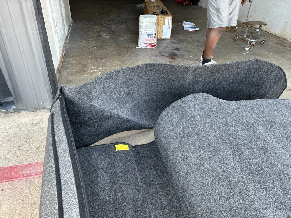 Se adapta a 04-14 F-150 Mark LT BRQ04SBK alfombra de cama completa revestimiento de plataforma de camión carbón Foto 4 de 4