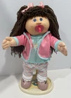 1989 Cabbage Patch Kids Designer Line 16” Girl Doll HM4, Brown Hair, Pacifier