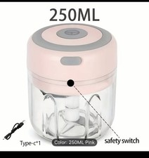 Mini Food Chopper Electric Processor Blender Glass Mixer Garlic Spices Grinder