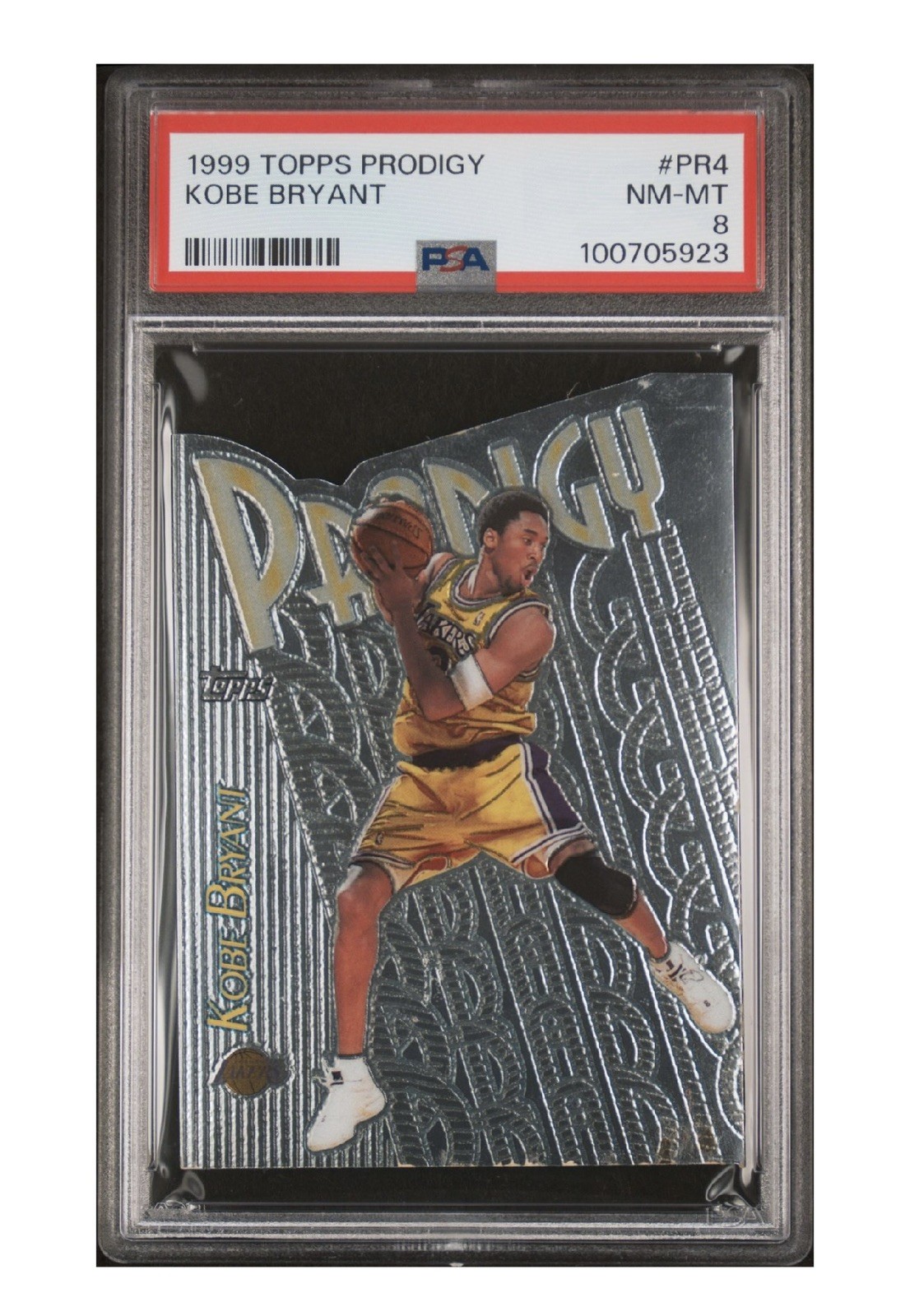 1999 Topps Prodigy Kobe Bryant #PR4 Die - Cut Lakers HOF PSA 8 NM - MT view 4
