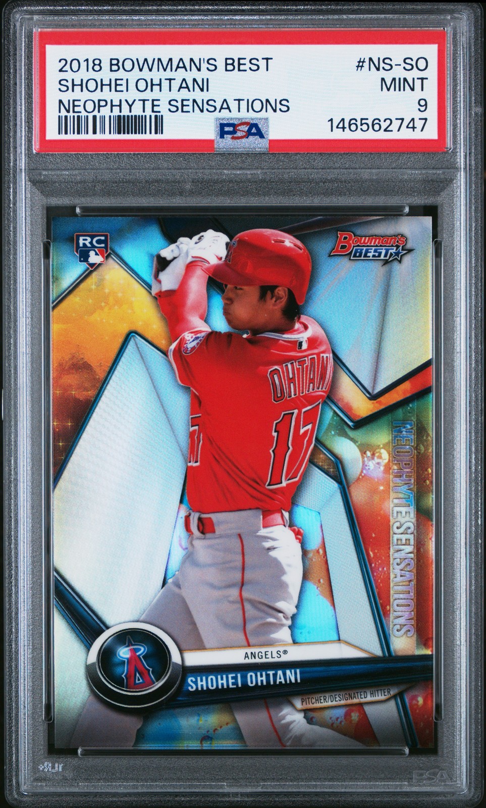 2018 BOWMAN'S BEST NEOPHYTE SENSATIONS #NS-SO SHOHEI OHTANI PSA 9