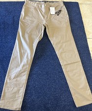 Men's Michael Kors Parker Slim Fit Khaki Tan Or Navy Pants Size 34 X 34  
