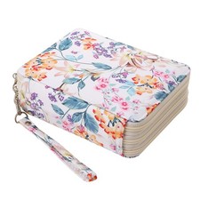 Portable Colored Printing Pattern Pencil Case Holds 72 pcs Pencils Bag Organi...