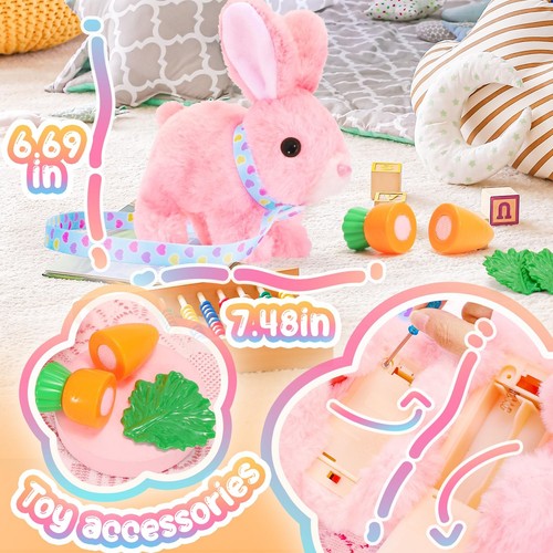 Plush Bunny Toys for Kids - Interactive Electronic Rabbit with Sounds, Wiggli... - Picture 4 of 7