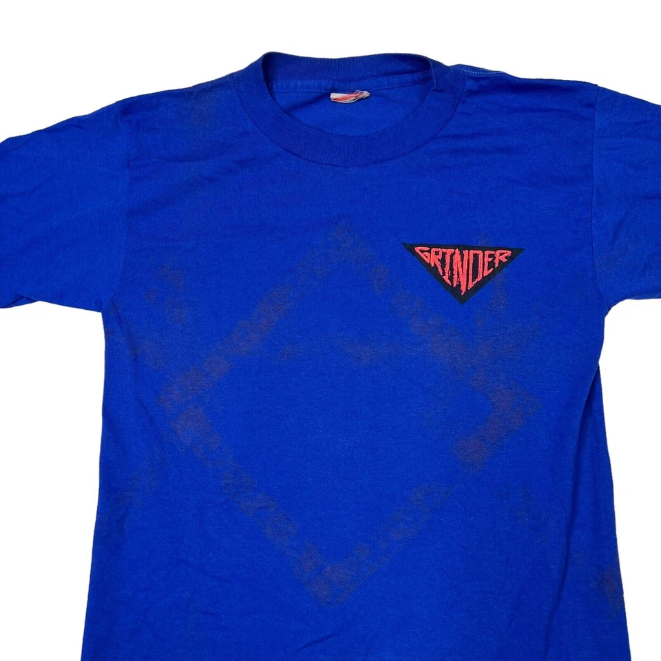 Ocean Pacific OP VTG 1991 Grinder Skateboarding Tee T-Shirt Blue Youth Large - Imagem 3 de 4