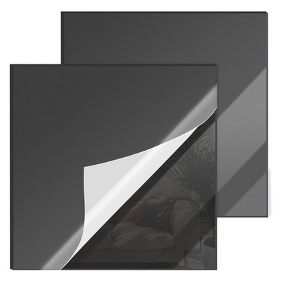 2 PCS 12x12 Inch 30x30 cm Black Mirror Reflective Acrylic Sheet DIY Crafts