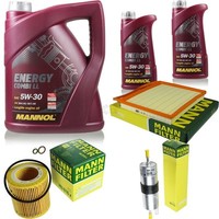MANN-FILTER Inspektionspaket 7L Mannol Energy Combi Ll 5W-30 FüR Bmw 3Er