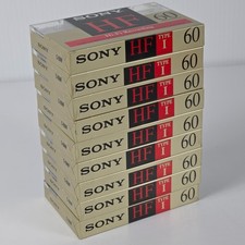 Sony HF 60 Minute Blank Audio Cassette Tapes C-60HF Lot of 9 NEW  SEALED