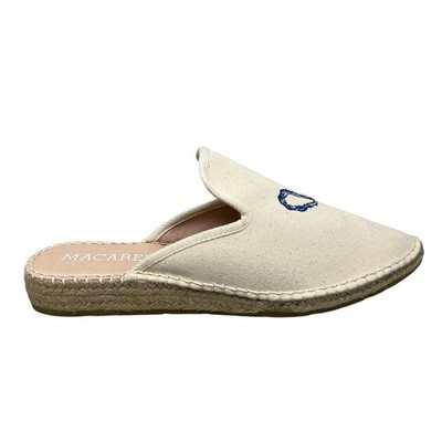 Macarena Espadrilles Slip On Womens Size 41 Beige Heart Canvas Flat Shoes