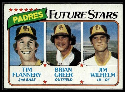 Tim Flannery / Brian Greer / Jim Wilhelm *ROOKIE CARD* (RC) 1980 Topps #685